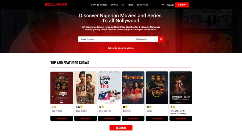 Nollywire Homepage